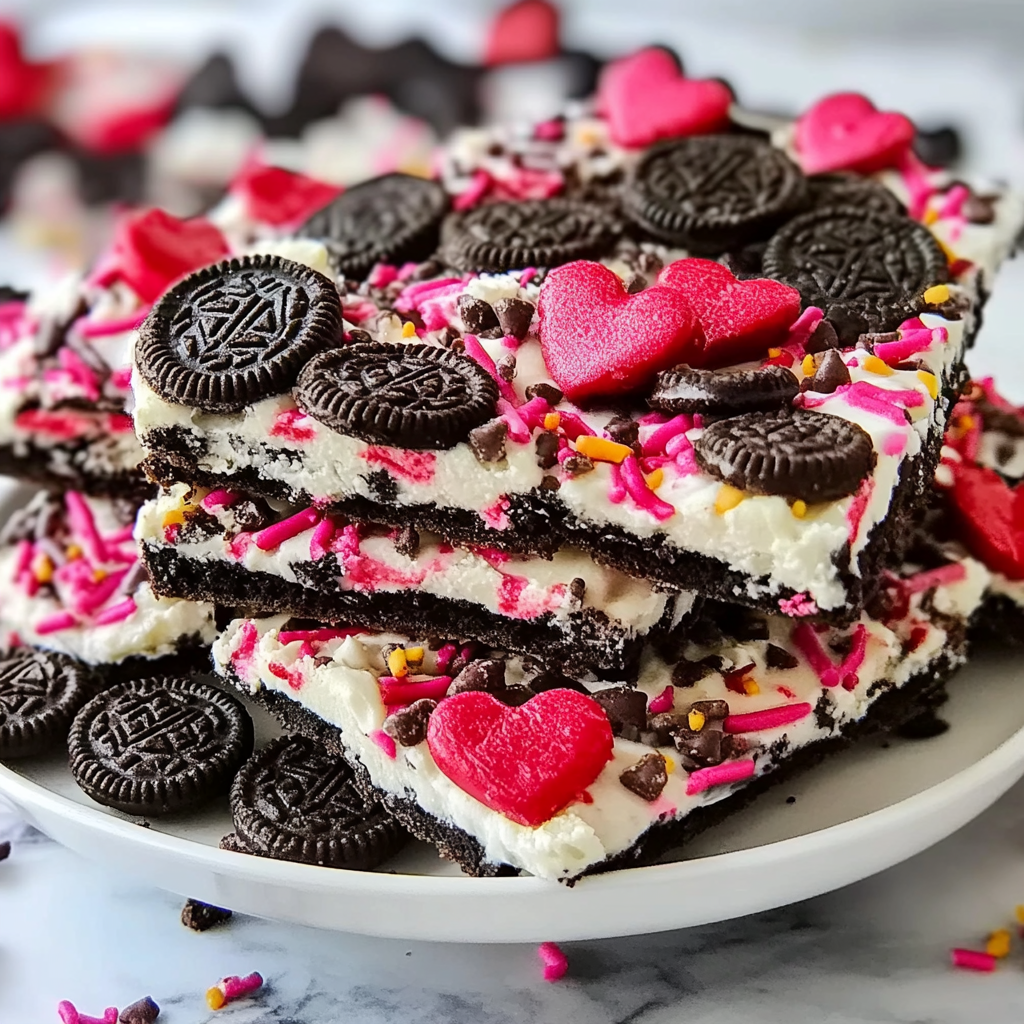 Valentine’s Day Oreo Cookie Bark