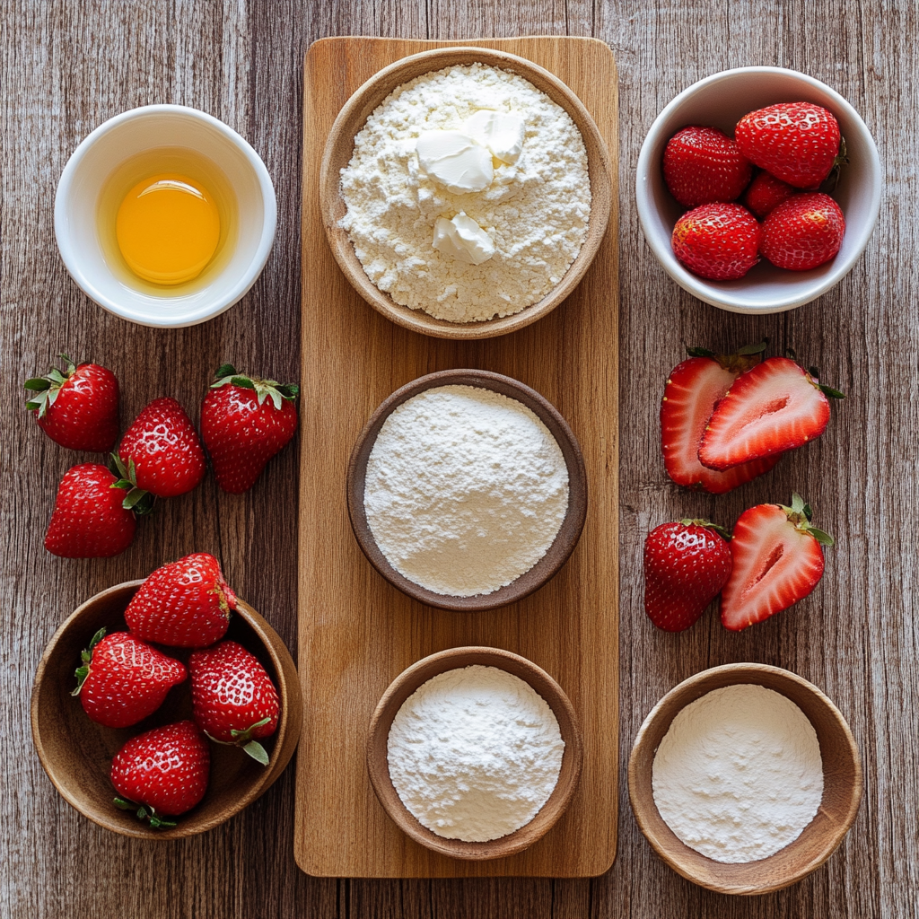 Valentine’s Strawberry Cake Donuts ingredients