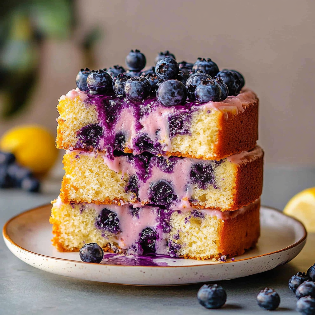Valentine’s Blueberry Cake with Lemon