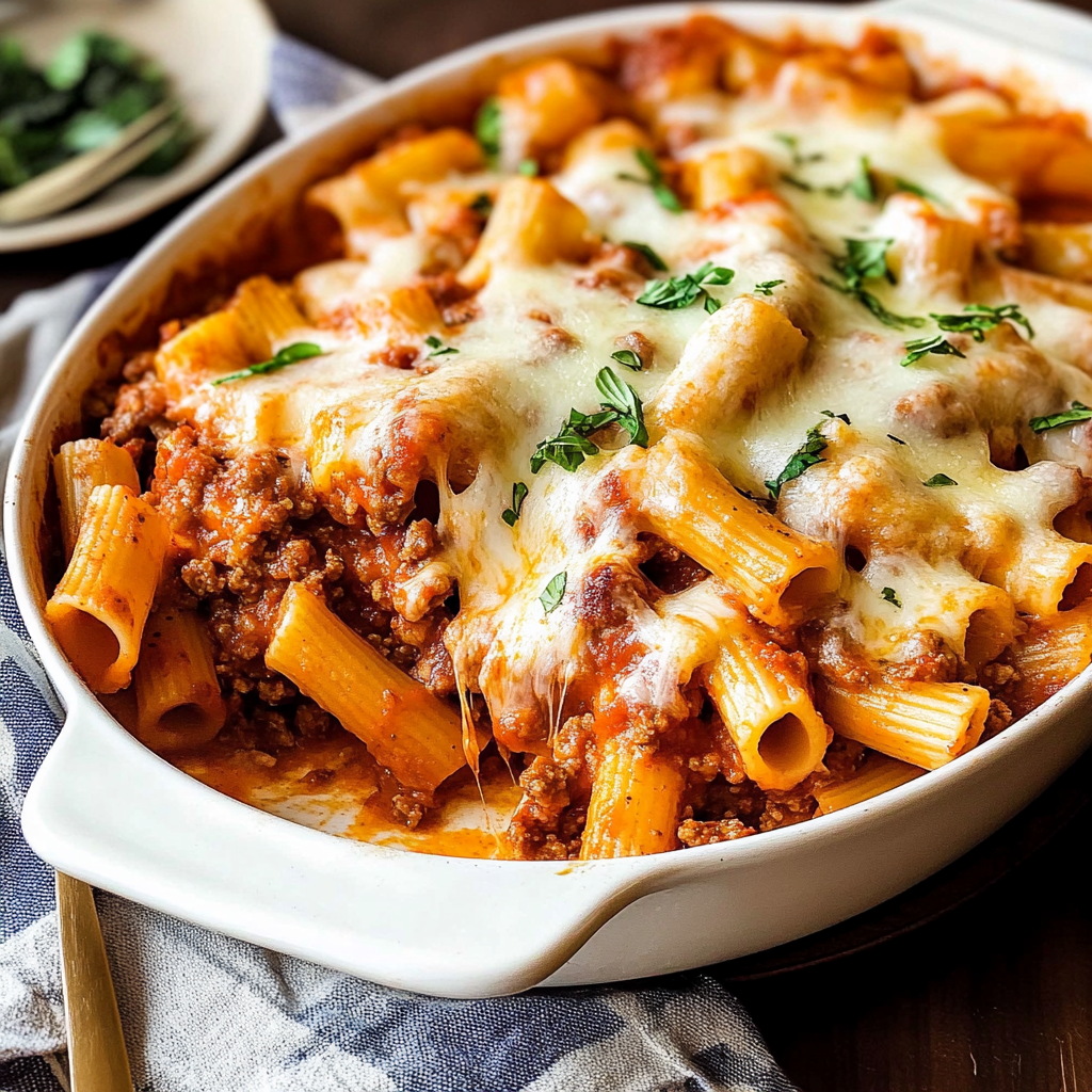 Baked Rigatoni with Ground Beef