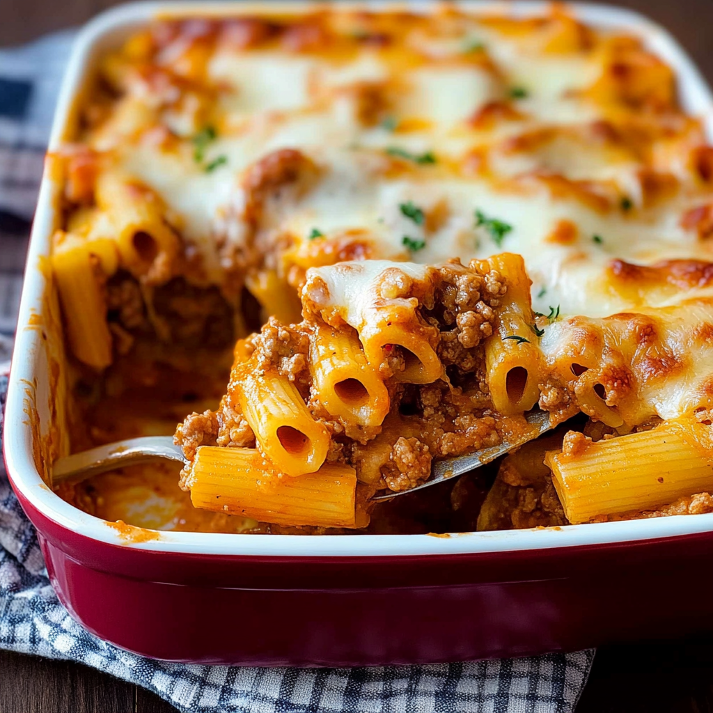 Baked Rigatoni with Ground Beef