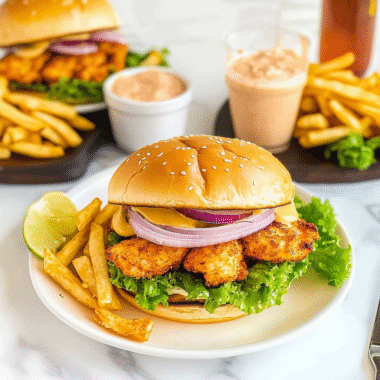 Cajun Crispy Chicken Sandwich with Garlic Aioli