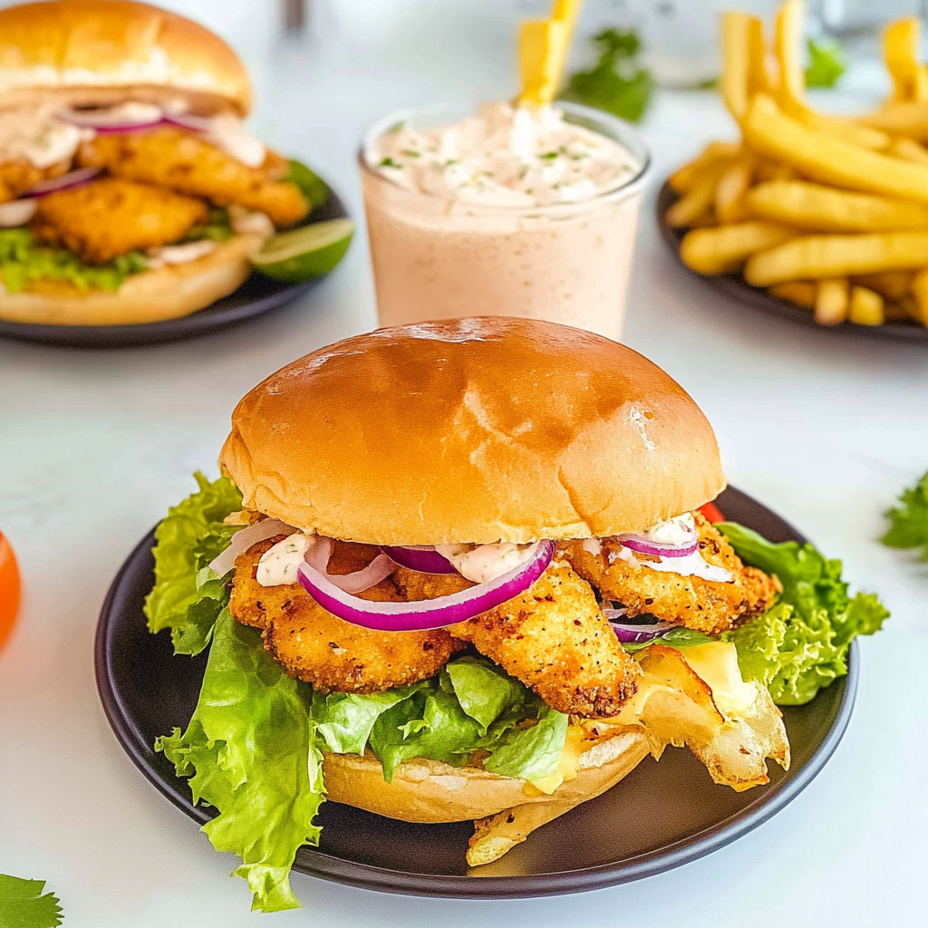 Cajun Crispy Chicken Sandwich with Garlic Aioli