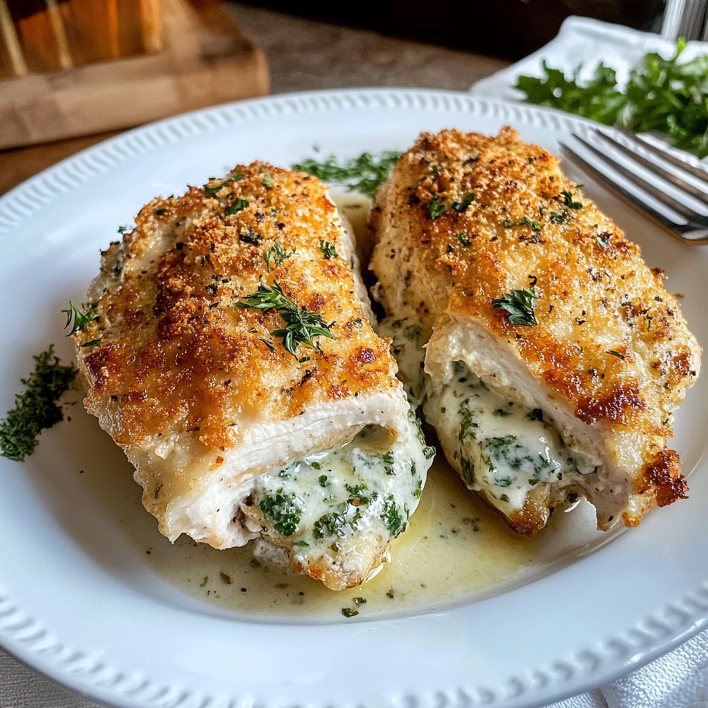 Cream Cheese and Herb Stuffed Chicken