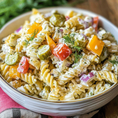 Dill Pickle Pasta Salad