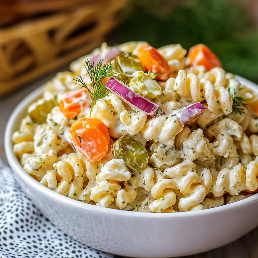 Dill Pickle Pasta Salad