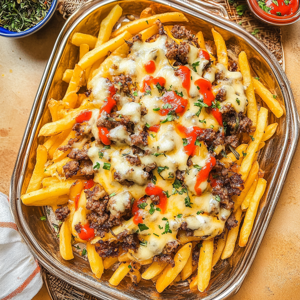 Extra Cheesy Loaded Cheesesteak Fries