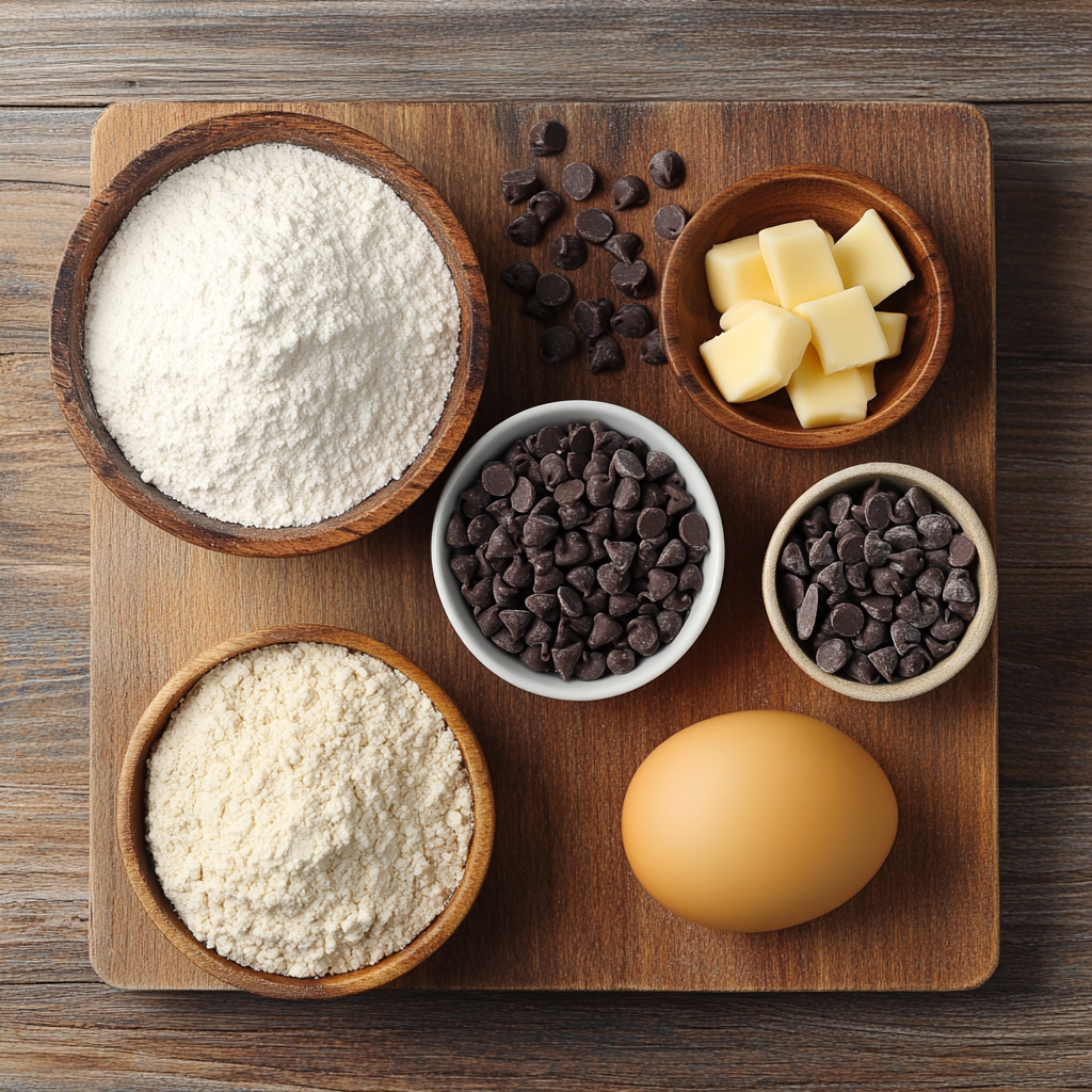 Heart Shaped Chocolate Chip Cookies ingredients