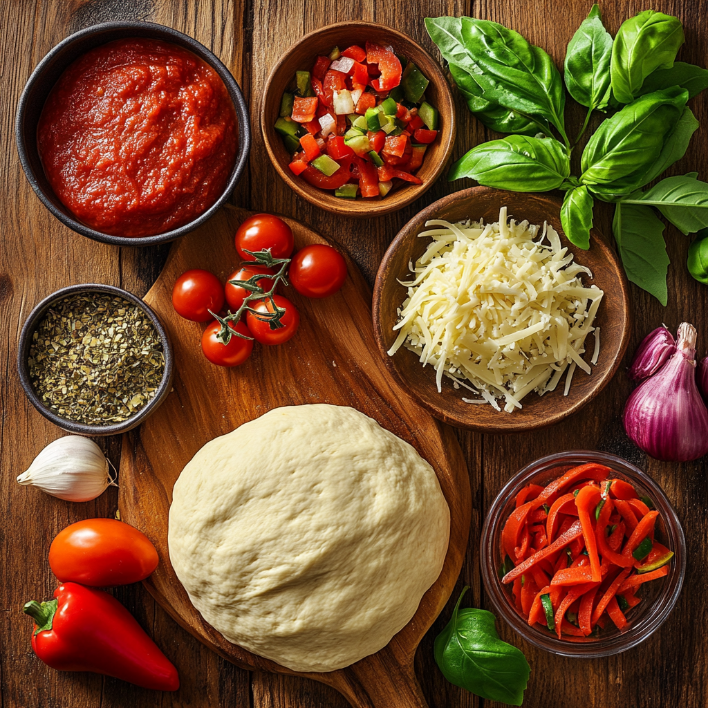 Heart Shaped Pizza ingredients