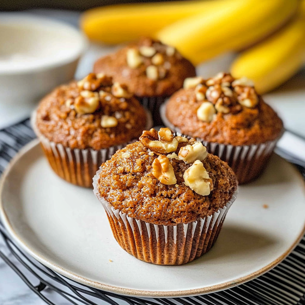 Homemade Banana Nut Muffins