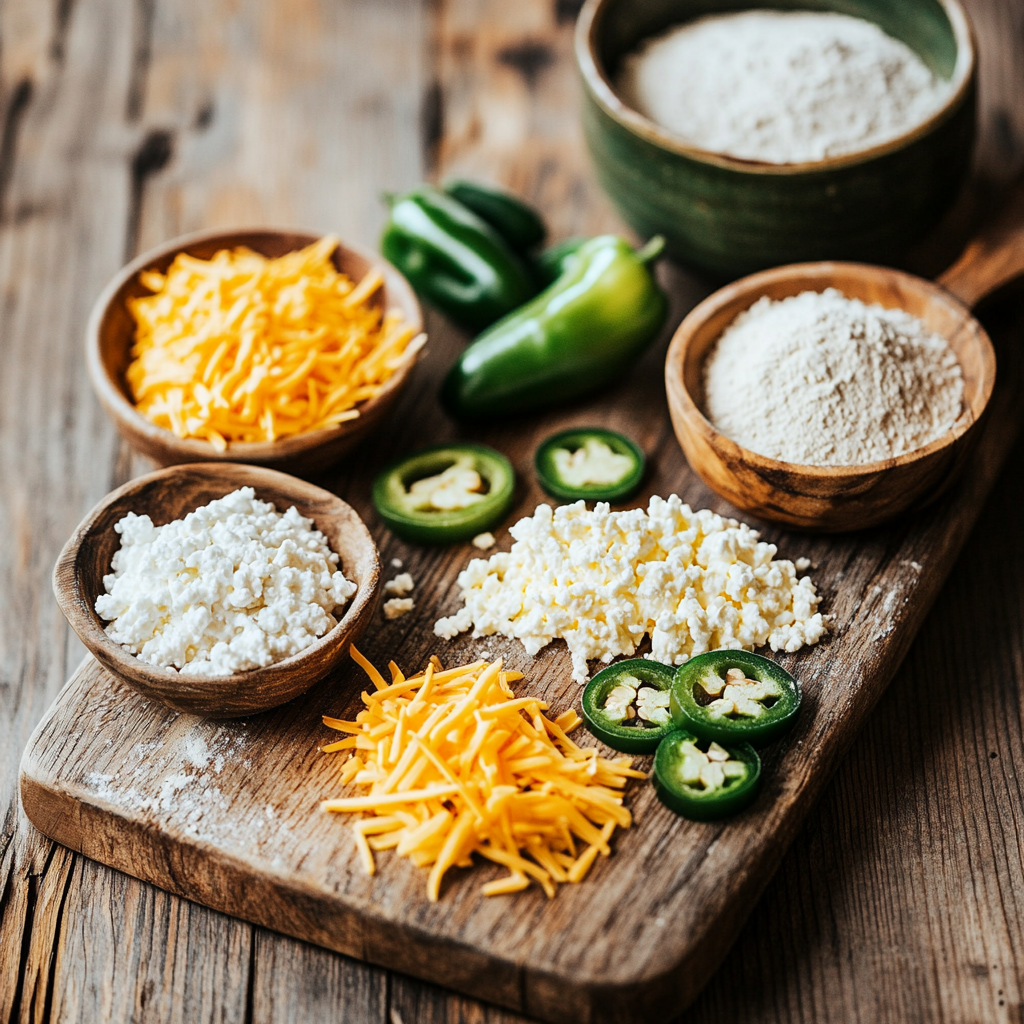 Jalapeno Cheddar Protein Bagels With Cottage Cheese ingredients