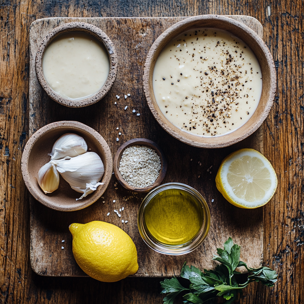 Lemon Tahini Dressing ingredients