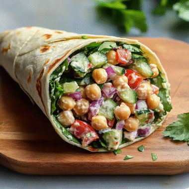Mediterranean Chickpea Salad Wraps