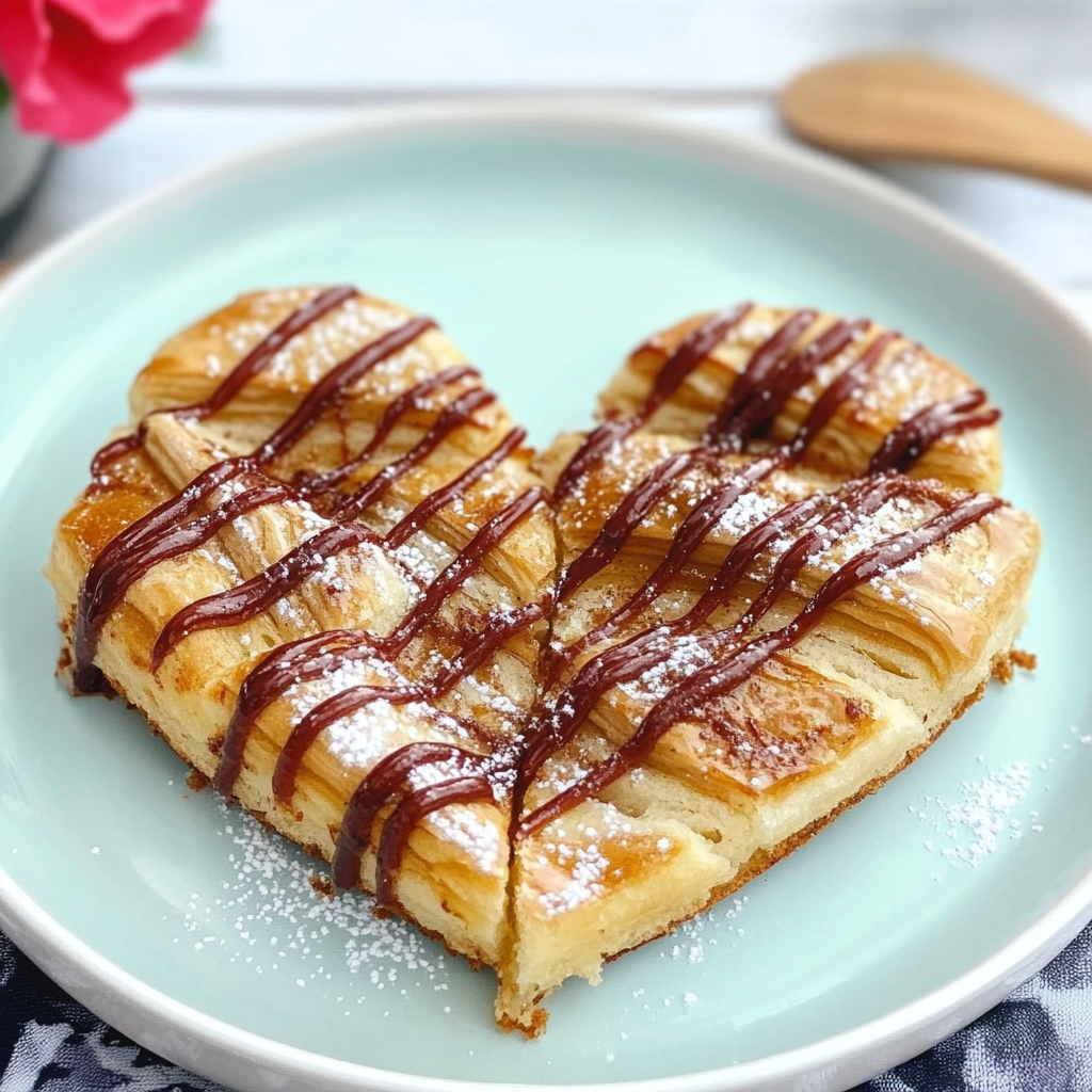 Nutella Pull Apart Pastry Heart
