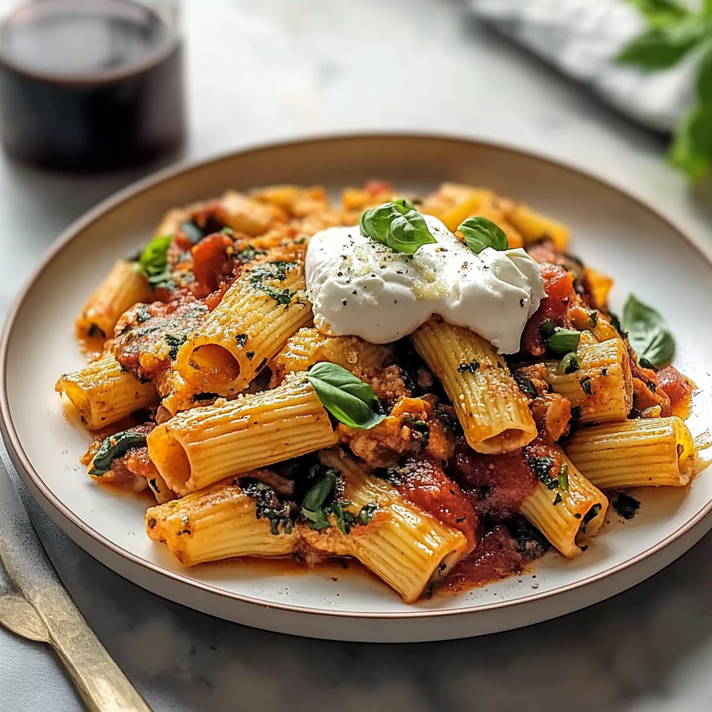 Pasta Alla Norma with Burrata