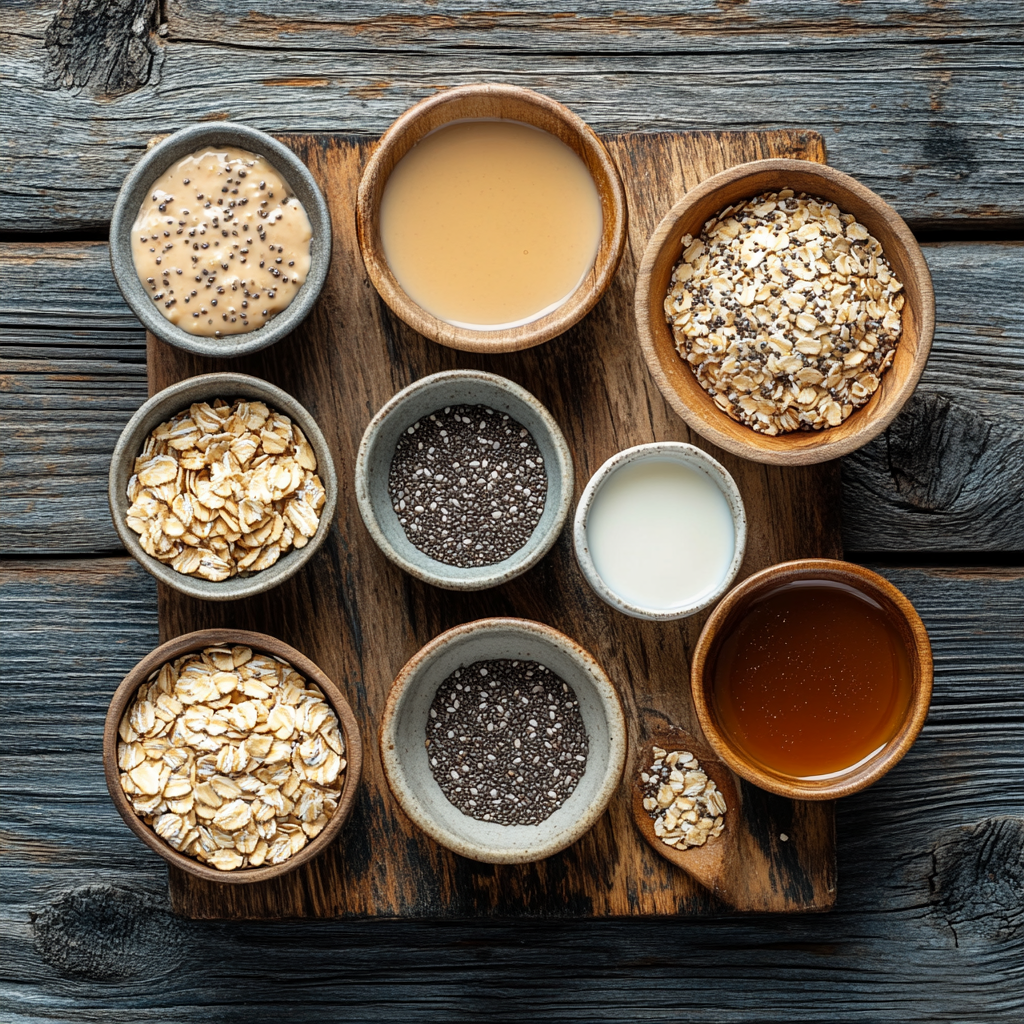 Peanut Butter Overnight Oats ingredients