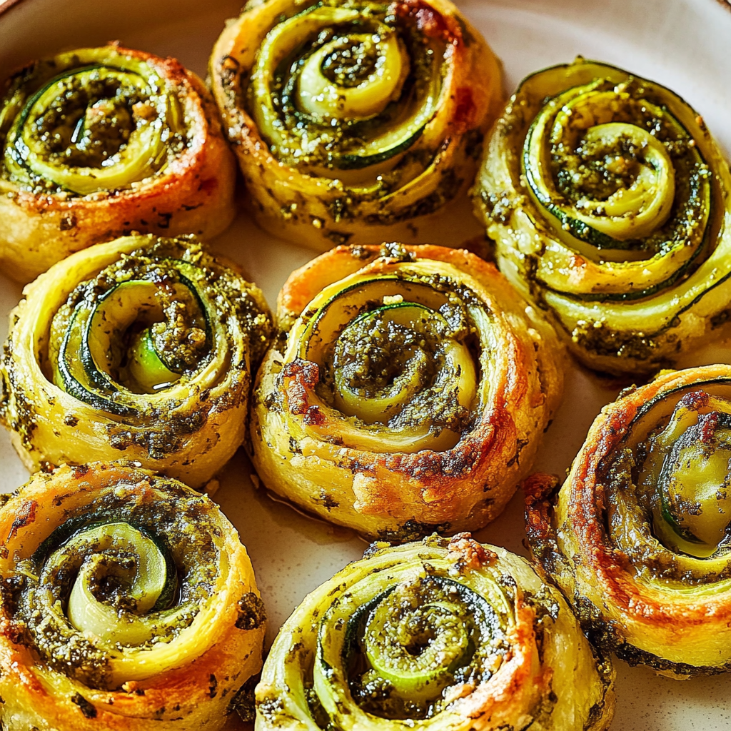 Pesto Zucchini Roses