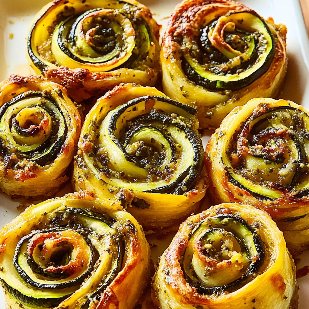 Pesto Zucchini Roses