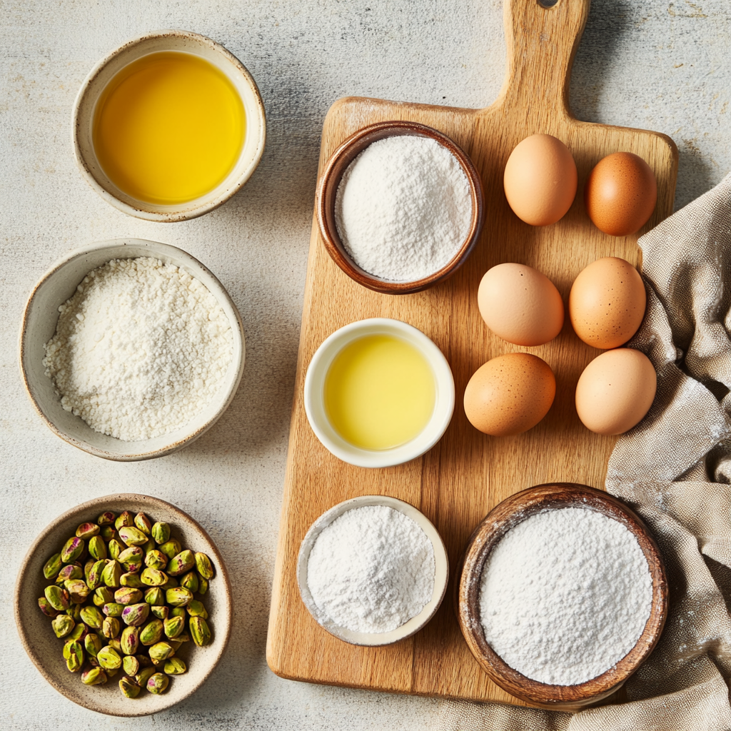 Pistachio Eclairs ingredients