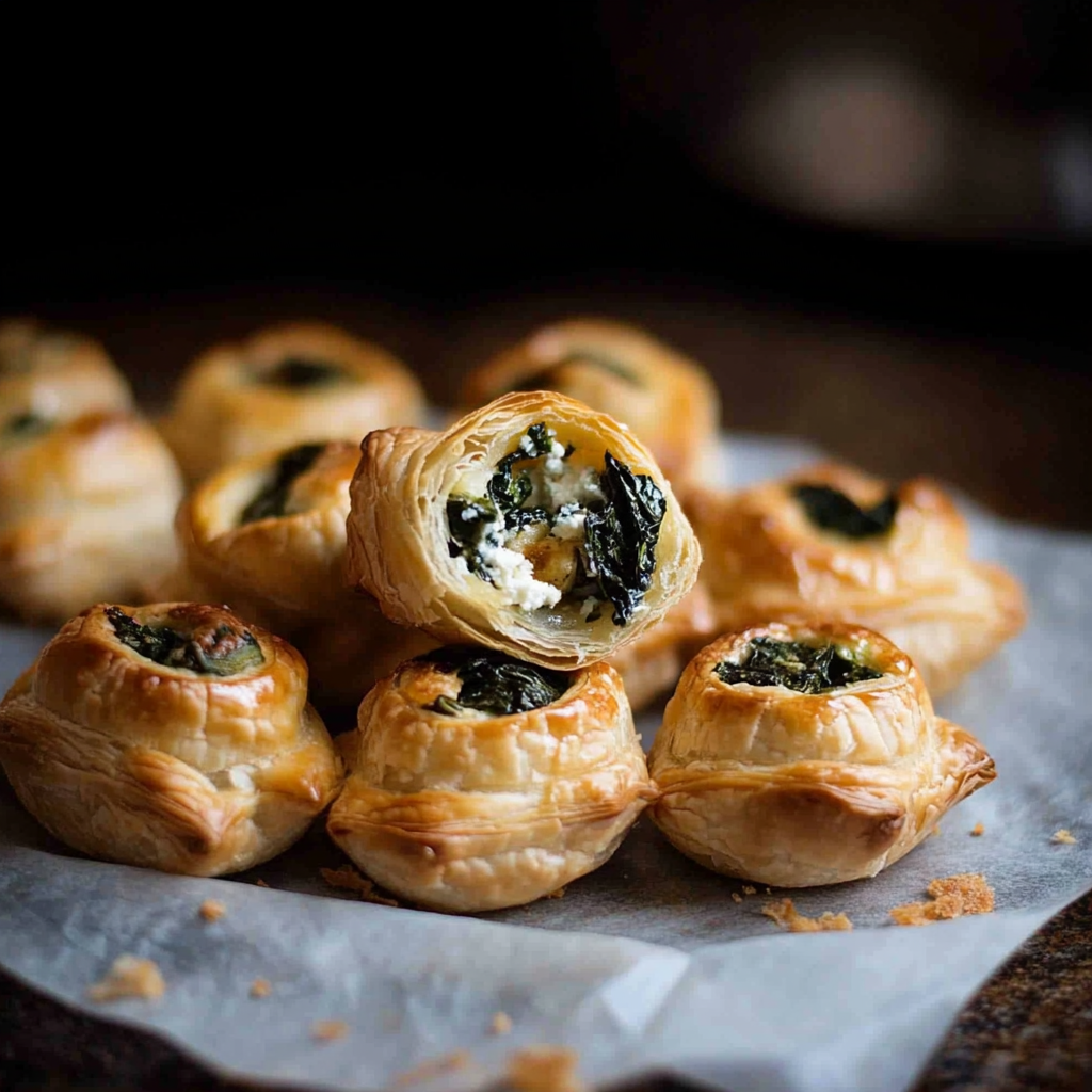 Ricotta and Spinach Puff Pastry Bites
