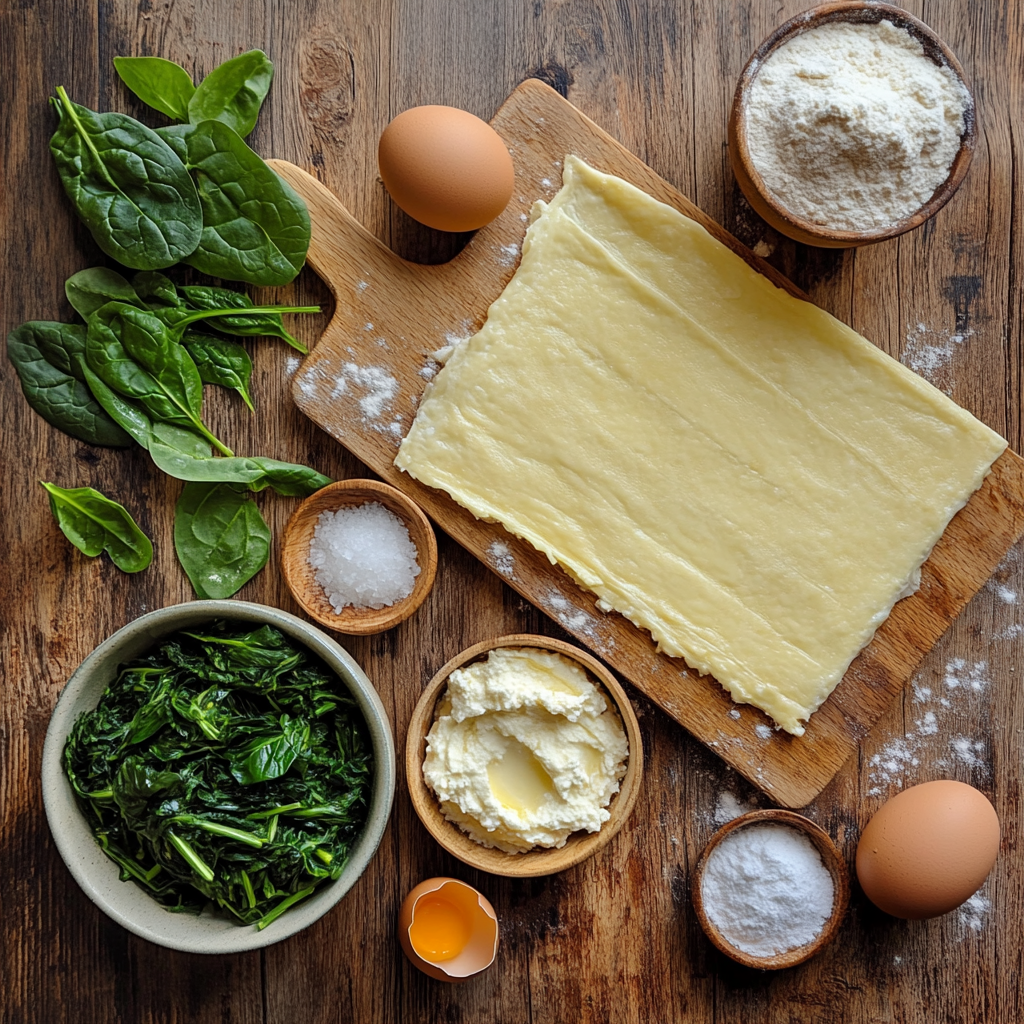 Ricotta and Spinach Puff Pastry Bites ingredients