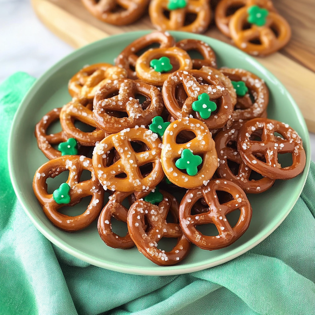 Shamrock Pretzel Bites