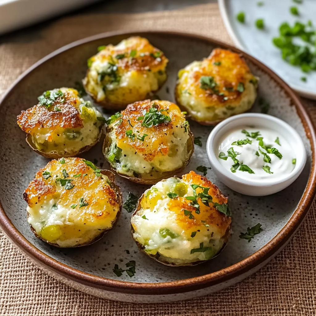 Smashed Green Onion Potato Bombs