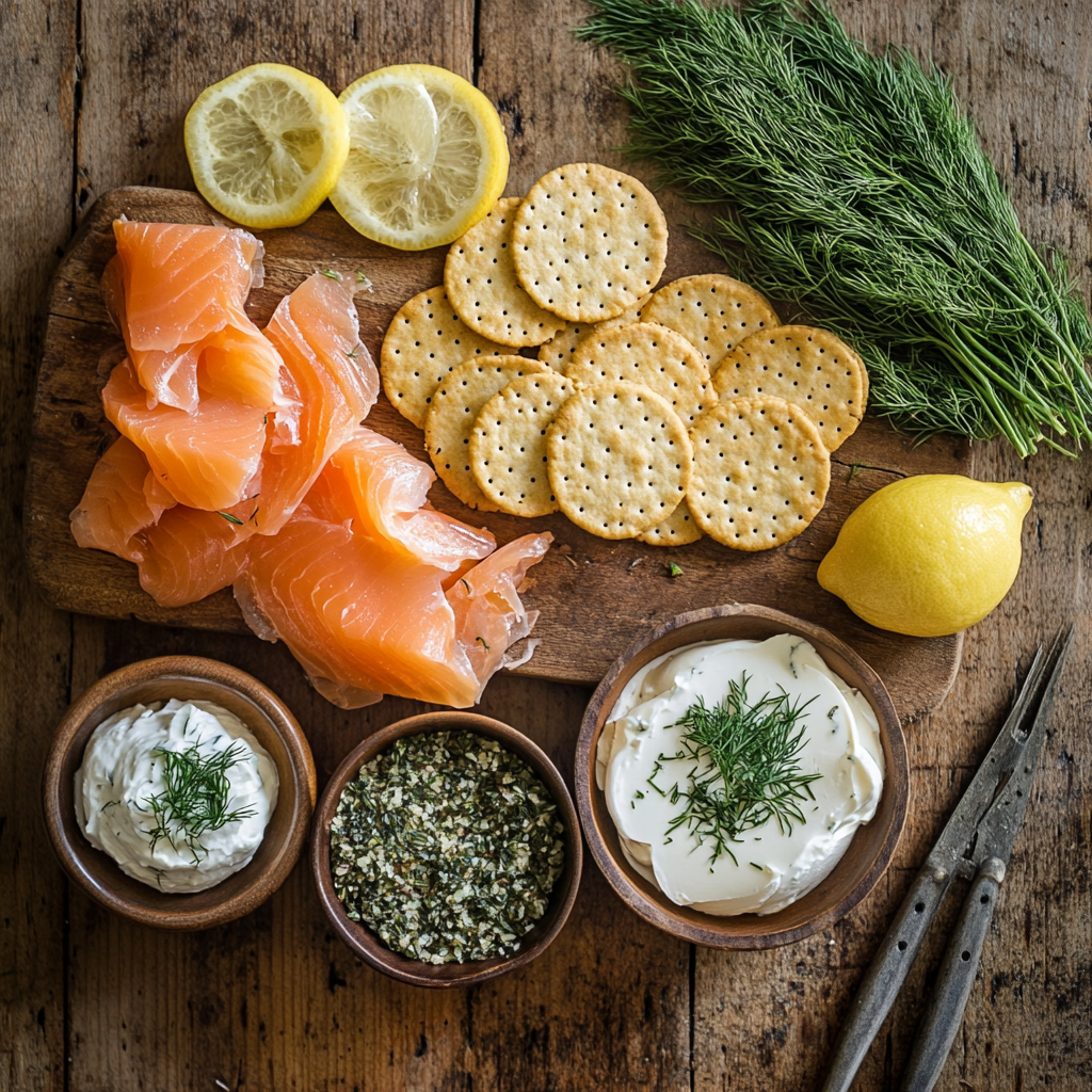 Smoked Salmon Appetizer Bites ingredients