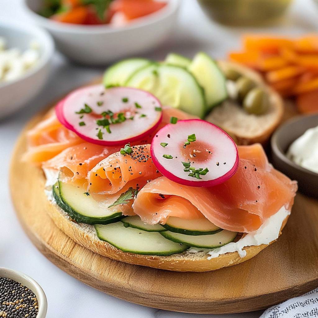 Smoked Salmon Bagel Board