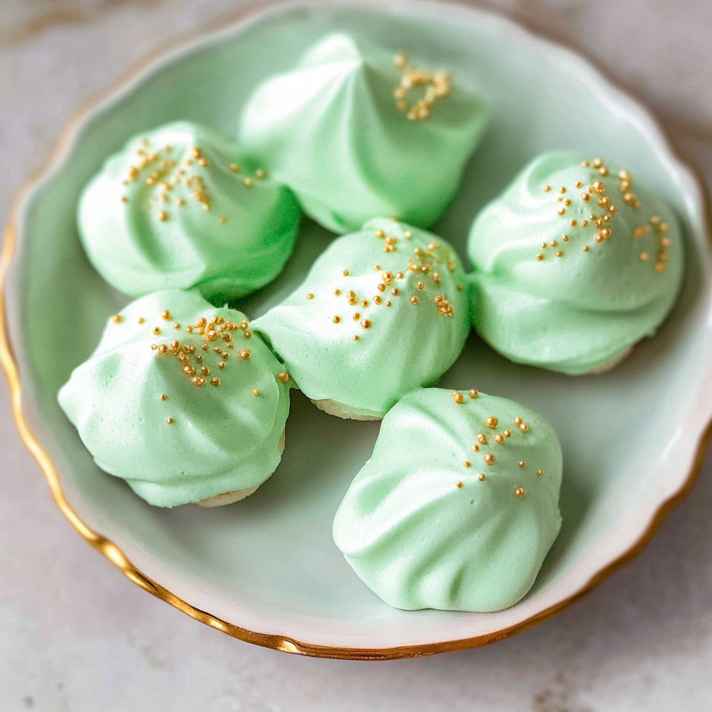 St. Patrick’s Day Meringue Cookies