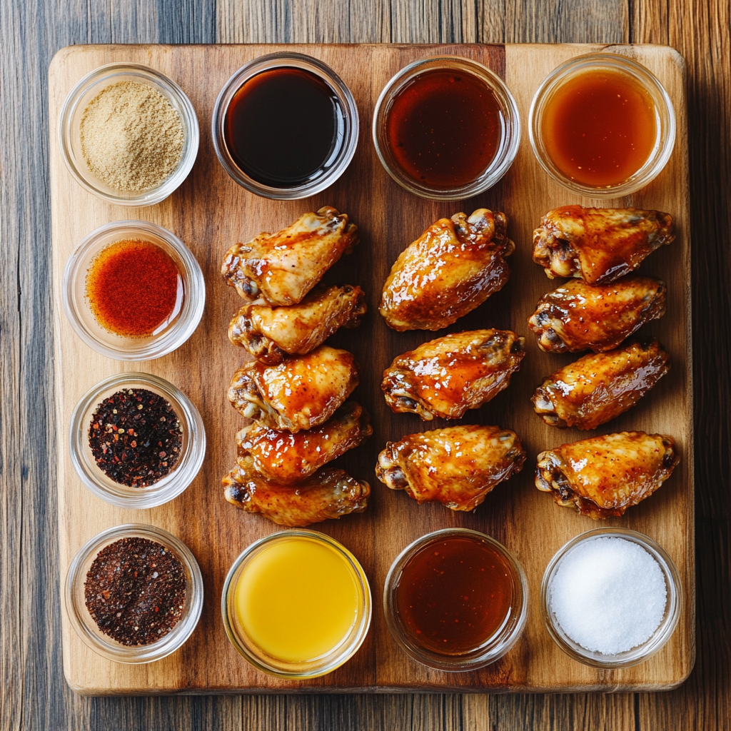 Sweet and Spicy Chicken Wings ingredients