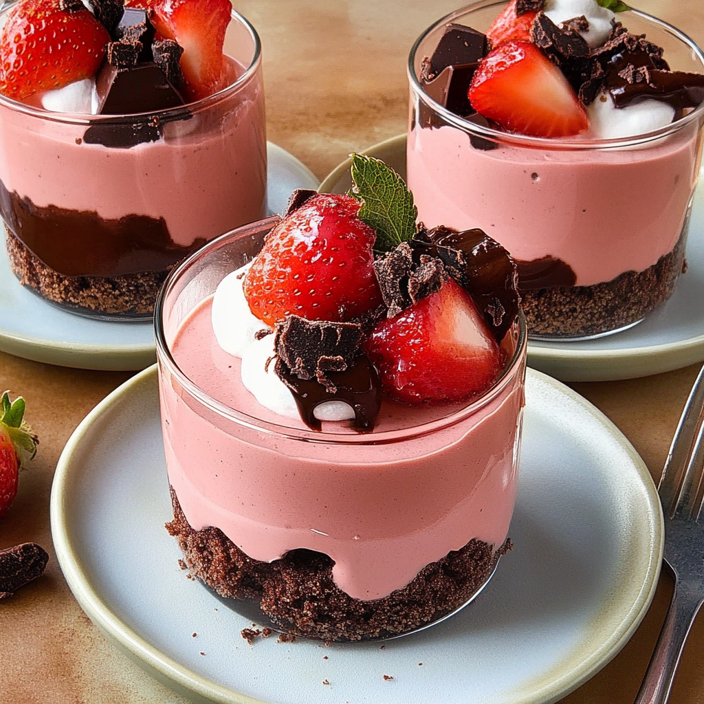 Valentine Chocolate-Covered Strawberry Mousse