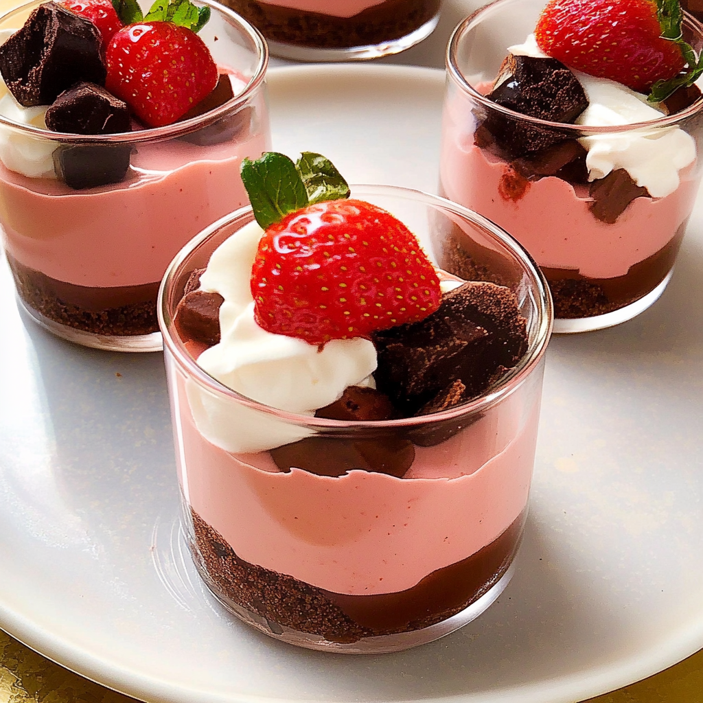 Valentine Chocolate-Covered Strawberry Mousse