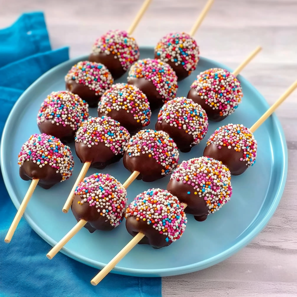 Valentine Chocolate Covered Strawberry Kabobs