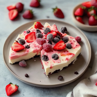 Valentine Frozen Greek Yogurt Bark