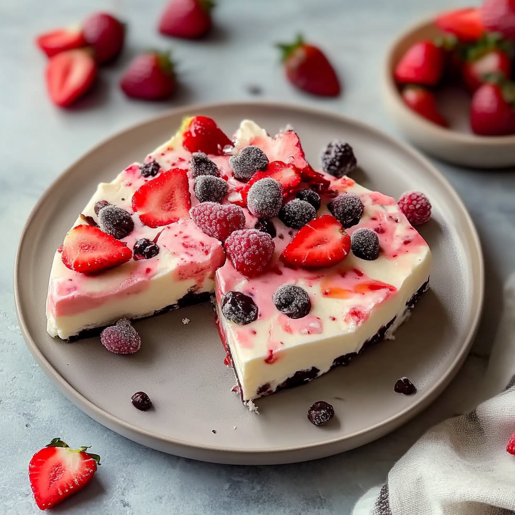 Valentine Frozen Greek Yogurt Bark