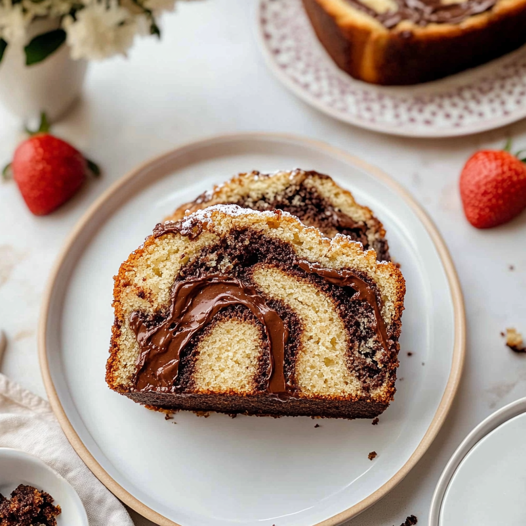 Valentine Nutella Swirl Pound Cake
