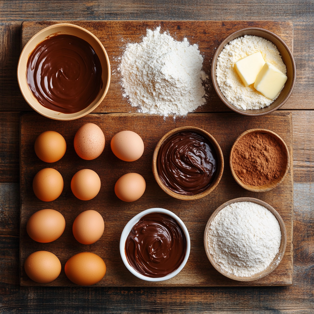 Valentine Nutella Swirl Pound Cake ingredients