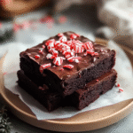 Valentine Sourdough Discard Peppermint Brownies