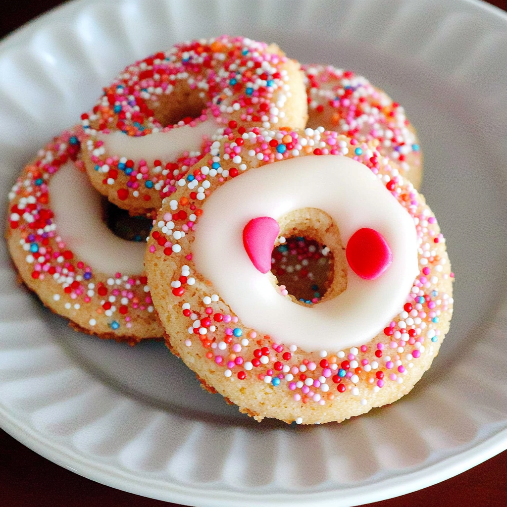 Valentine’s Sprinkle Thumbprint Cookies