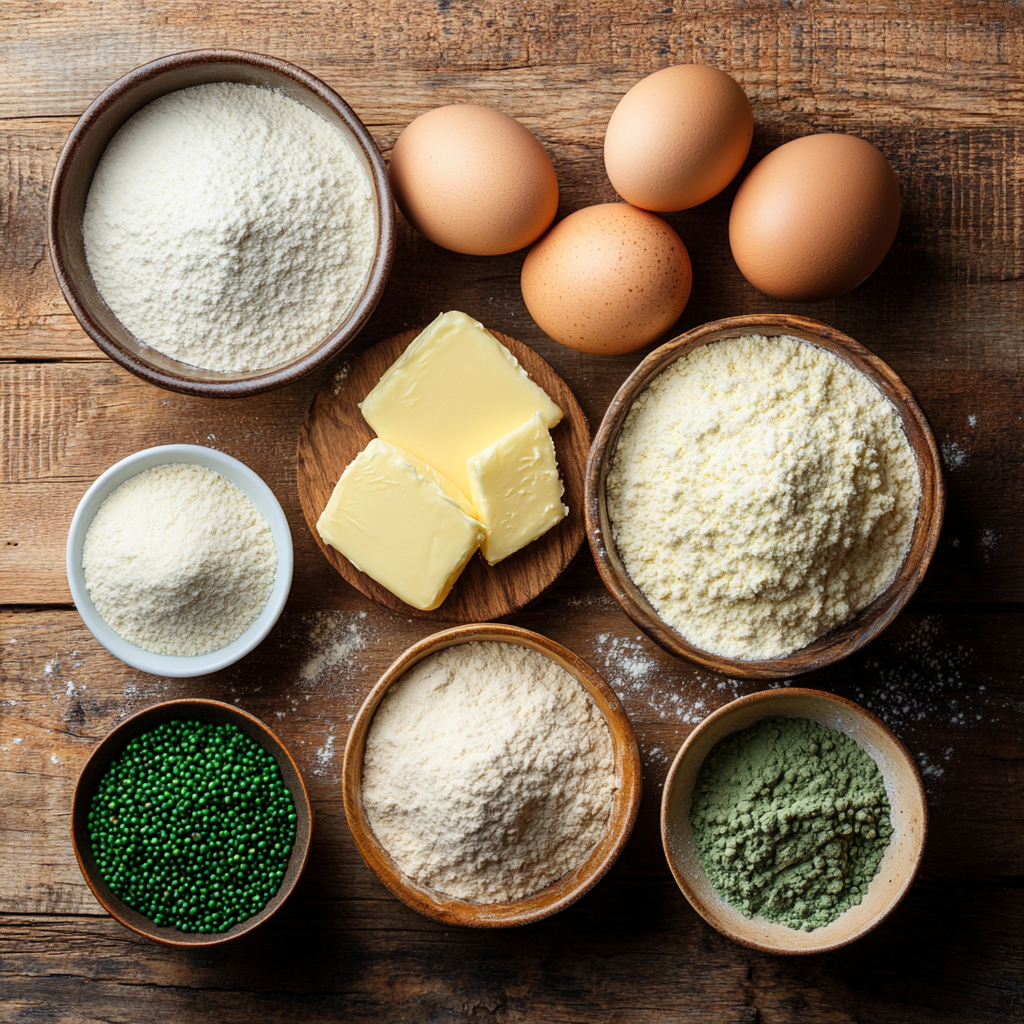 Vanilla Bean St. Patrick’s Day Cookies ingredients
