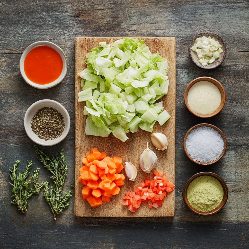 Vegetable Cabbage Soup ingredients