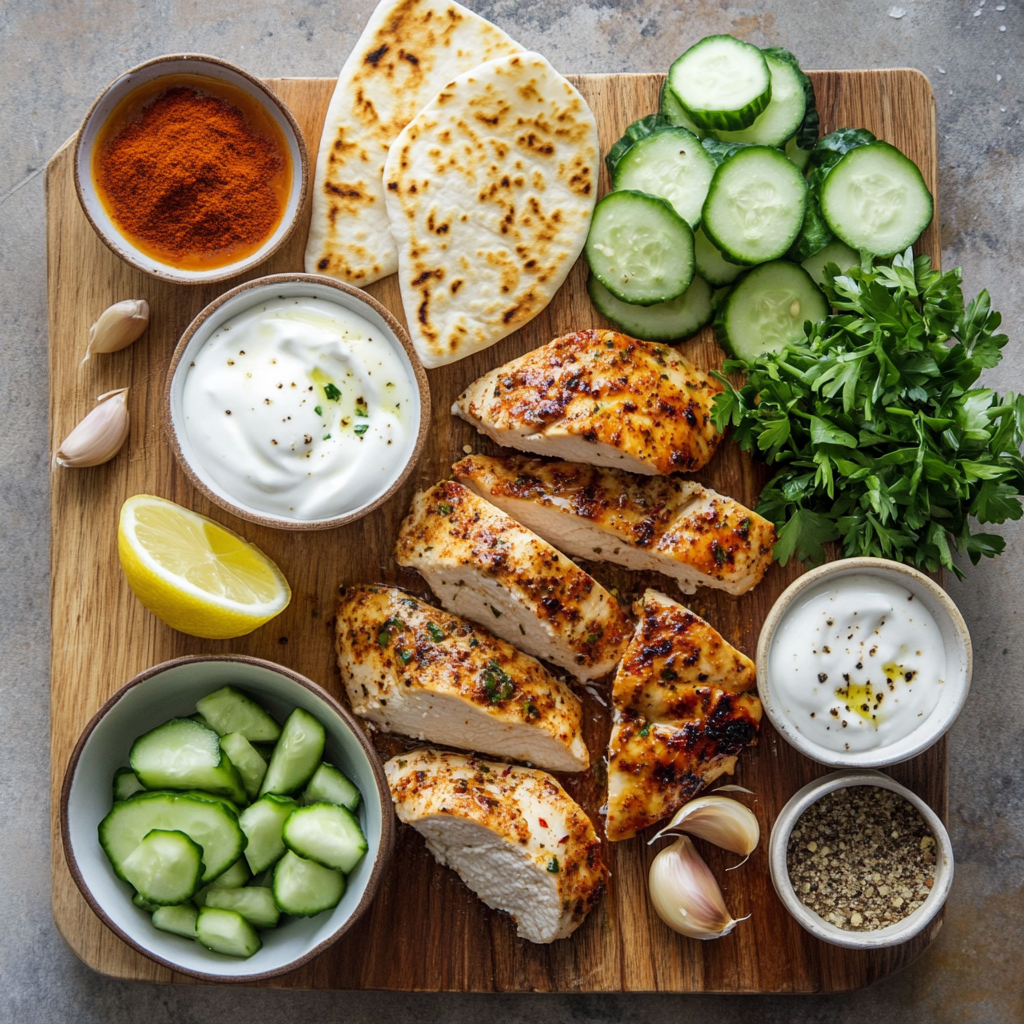 chicken gyros with tzatziki sauce ingredients
