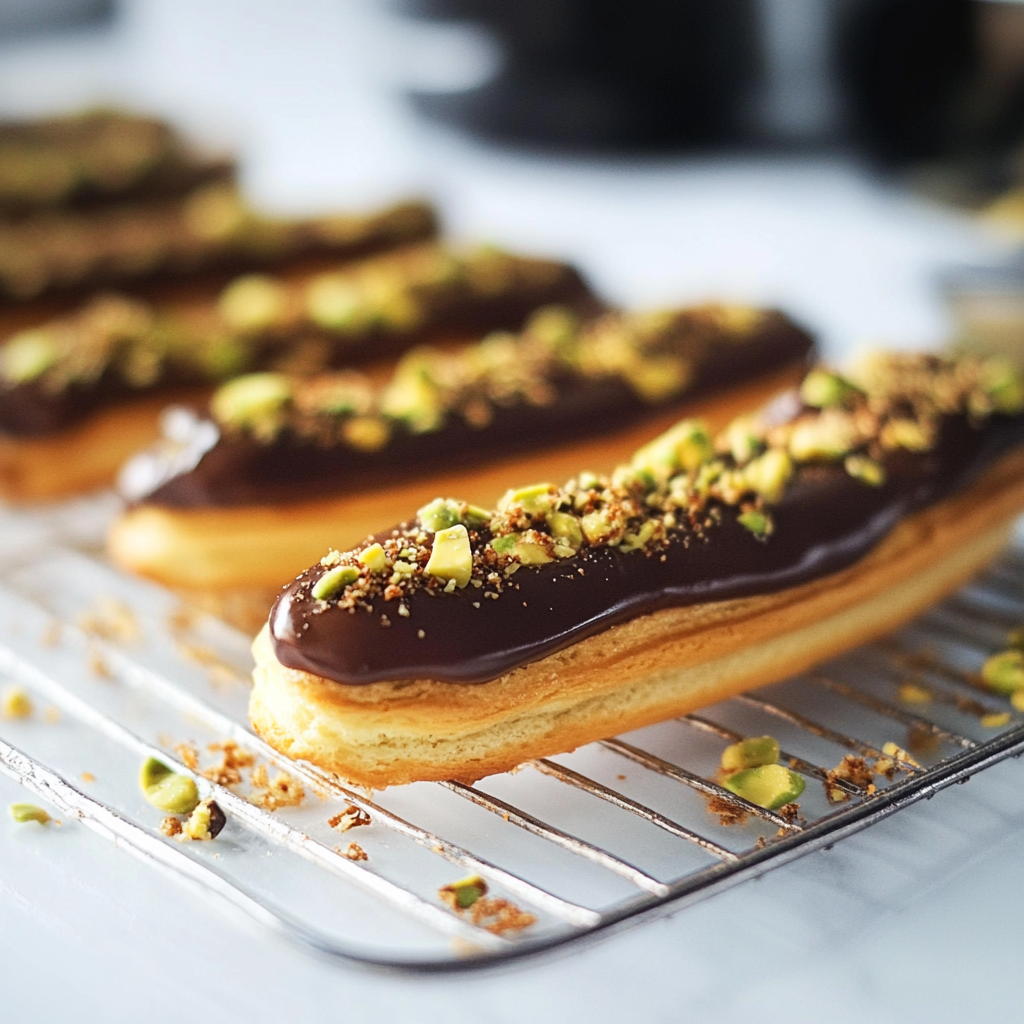Pistachio Eclairs
